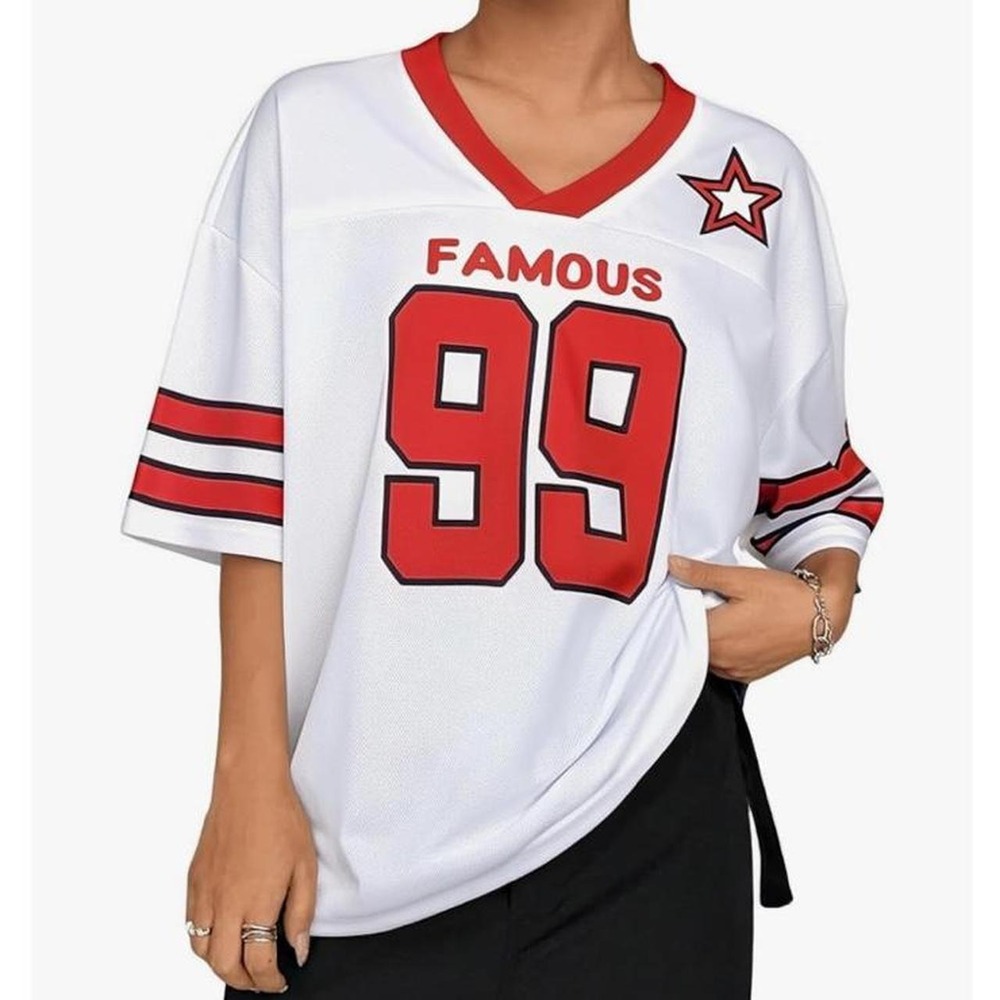 Oversized Jersey Shirts for Women Shirts Y2K Number Graphic Jerseys
